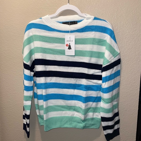 Colorblock Striped Sweater NWT - Picture 1 of 3